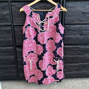 Lilly Pulitzer Modern Shift Rope in True Navy Cloud Nine Size 6